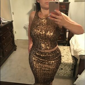 Bar III top  and skirt sequined Cooper